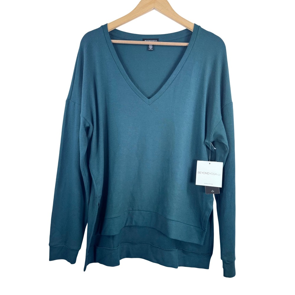 Beyond Yoga Long Weekend Lounge Pullover super soft athleisure‎ teal sz M